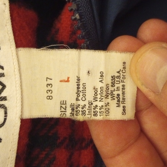 Made in USA Woolrich women's vintage flannel-lined coat L - Picture 9 of 9